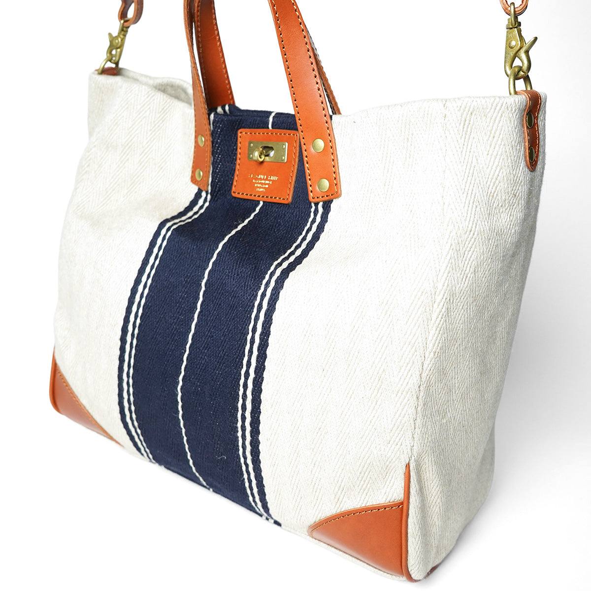 Rayon Linen 20oz Herringbone Tote Shoulder Bag SMAK703