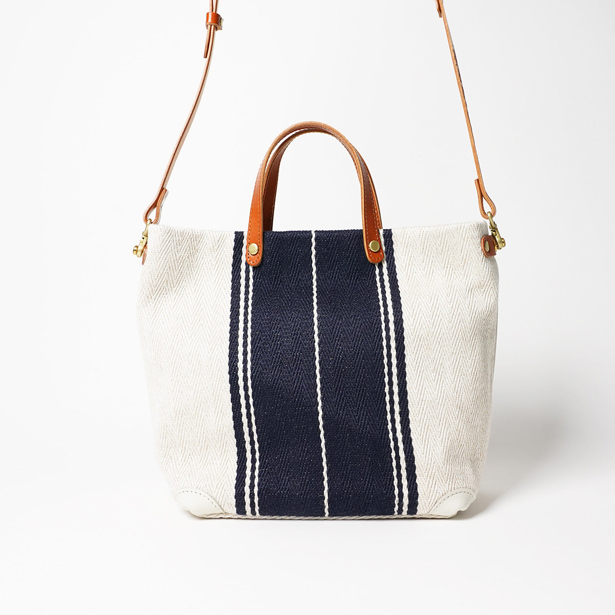 Rayon Linen Herringbone B5 Tote Shoulder Bag SMAK704