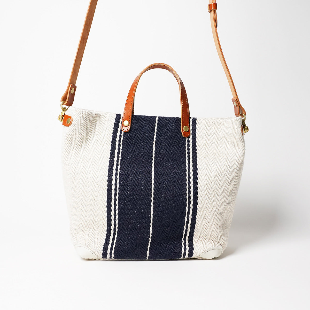 Rayon Linen Herringbone B5 Tote Shoulder Bag SMAK704
