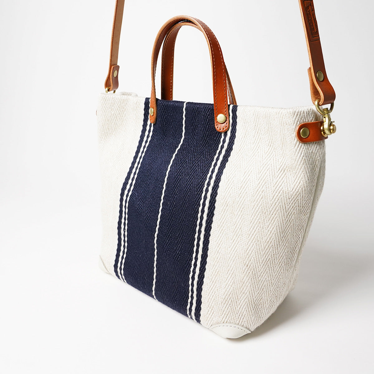 Rayon Linen Herringbone B5 Tote Shoulder Bag SMAK704