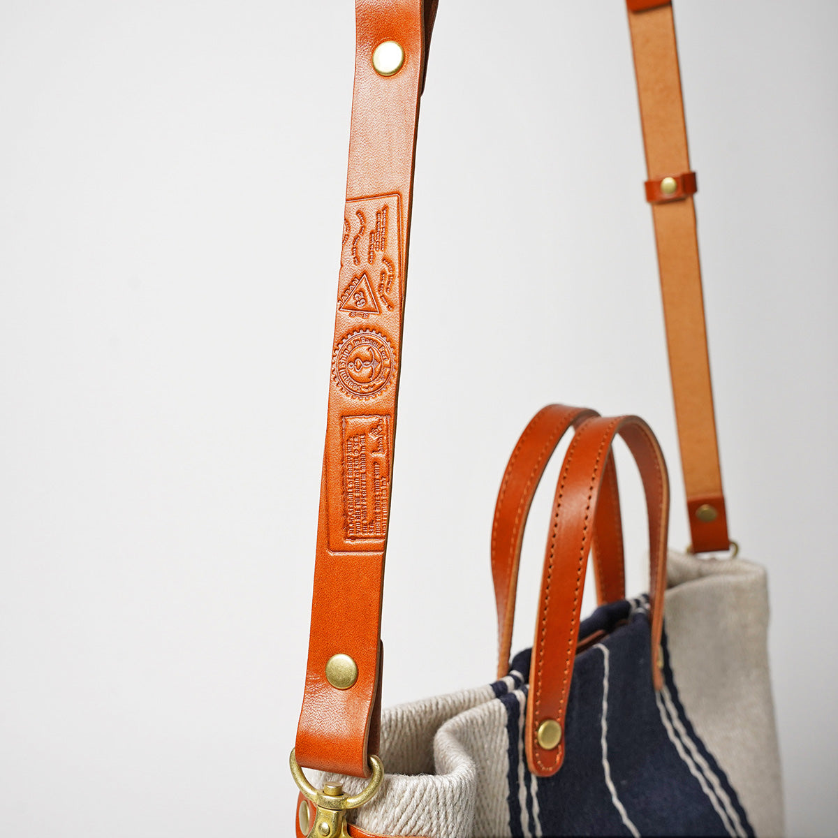 Rayon Linen Herringbone B5 Tote Shoulder Bag SMAK704