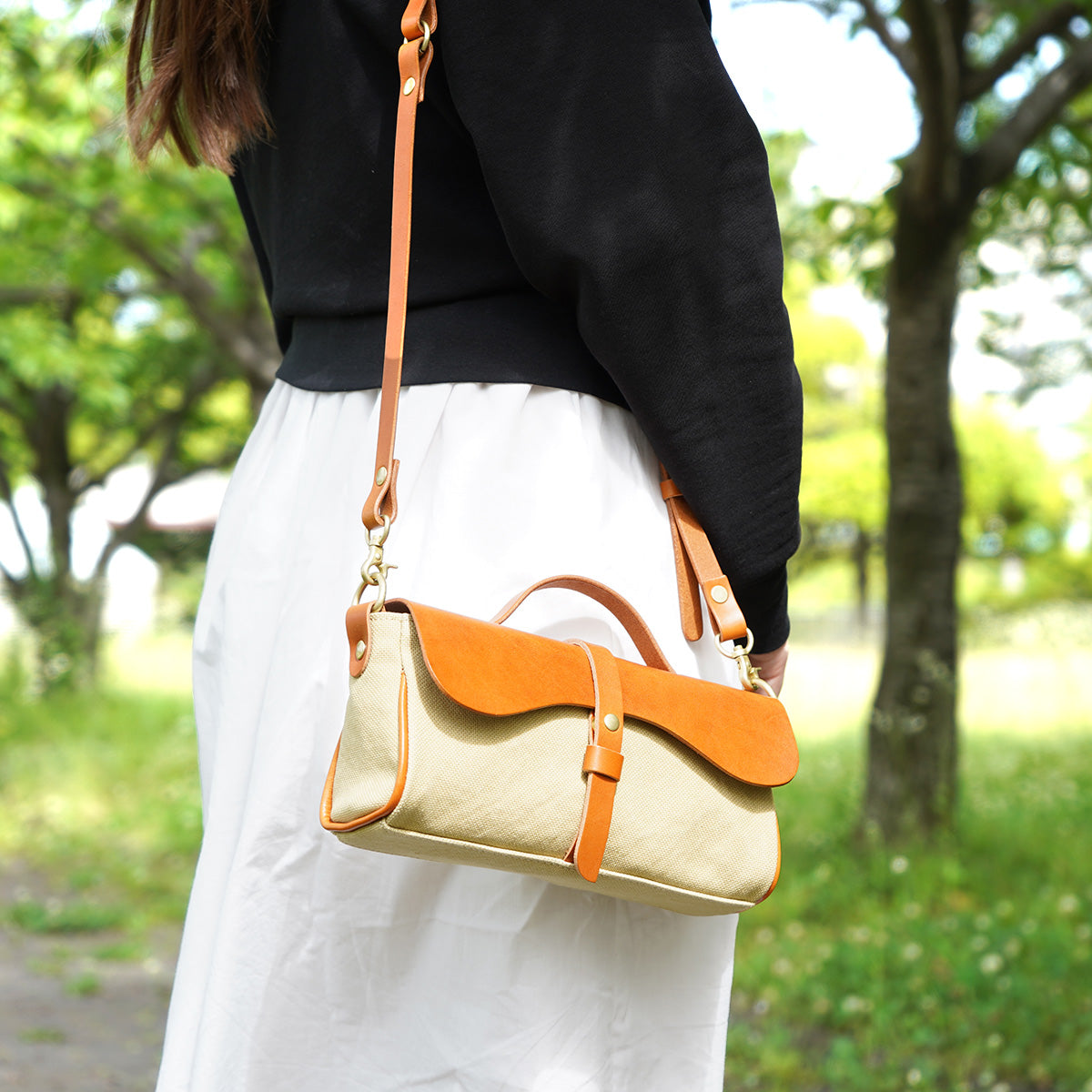 防水ドゥーマン フラップ付きミニショルダーバッグ SMIC022m