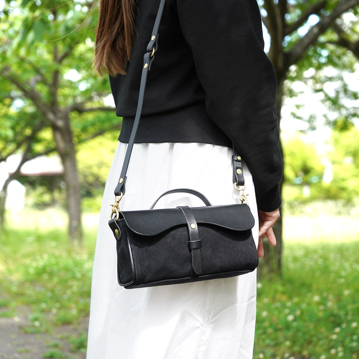 防水ドゥーマン フラップ付きミニショルダーバッグ SMIC022m