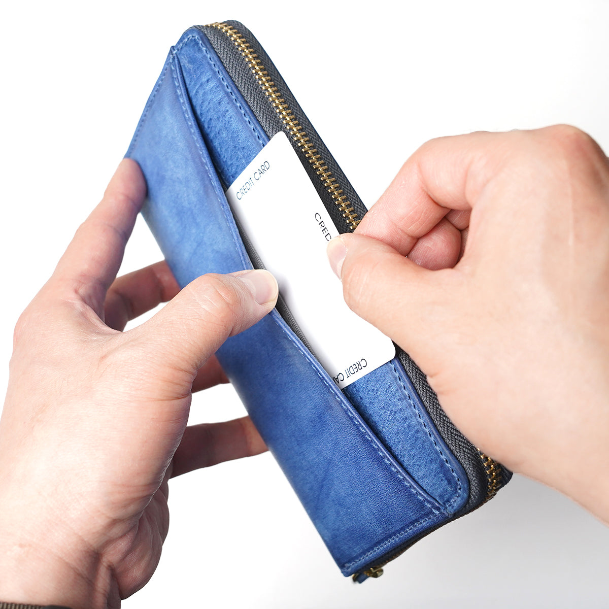 Alaska Leather Round Zipper Long Wallet SZKM36