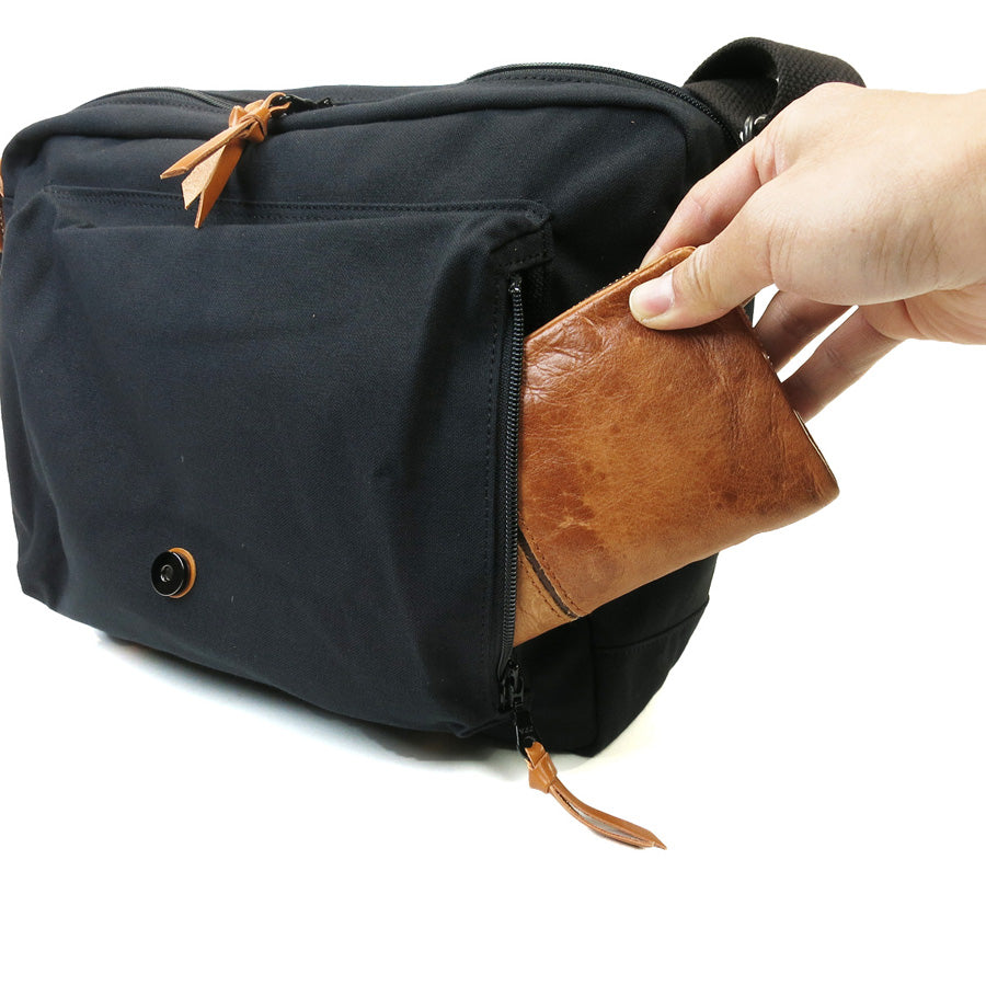BLACK - Black - Flap shoulder bag YNM419