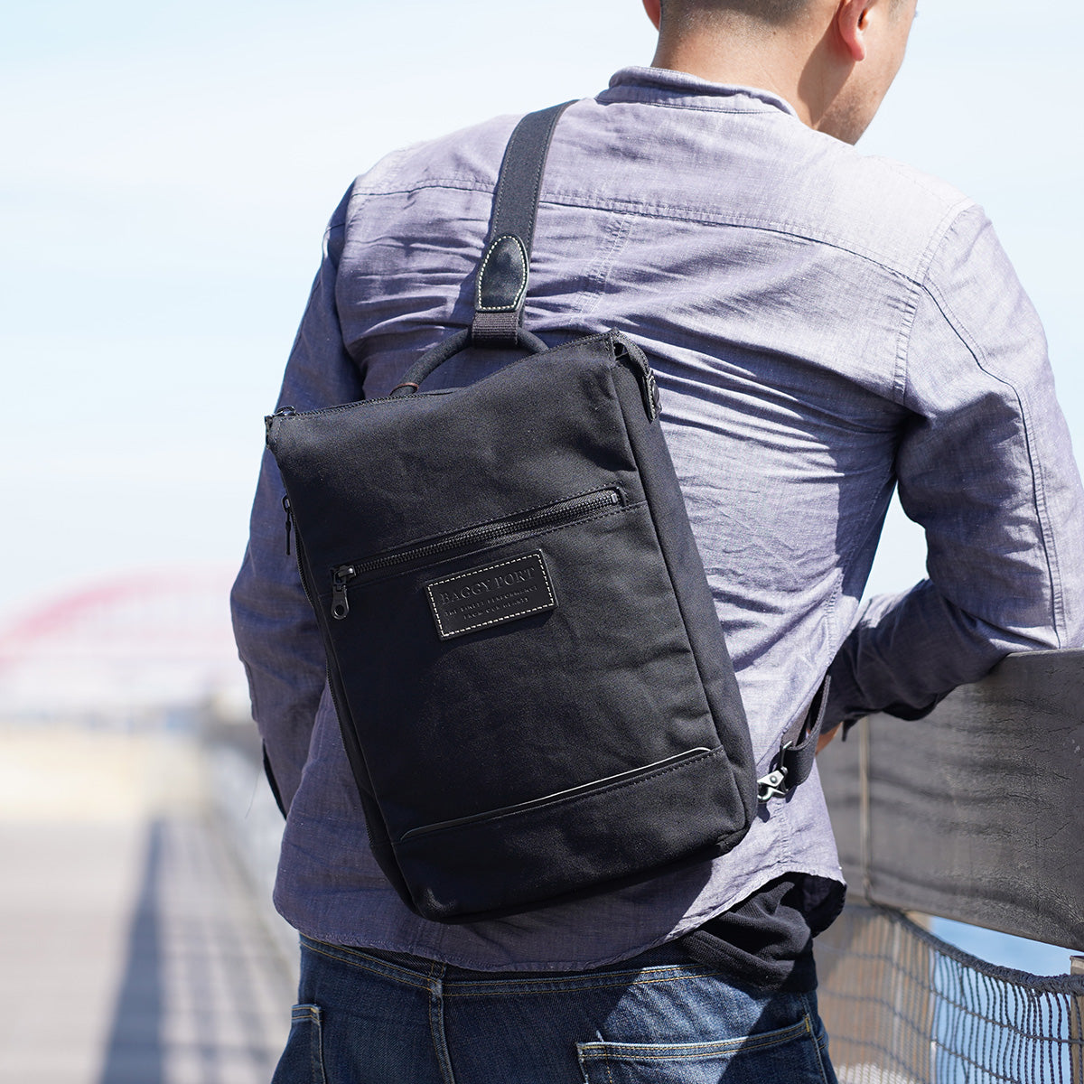 BLACK -Black- 2WAY Backpack & Body Bag YNM426