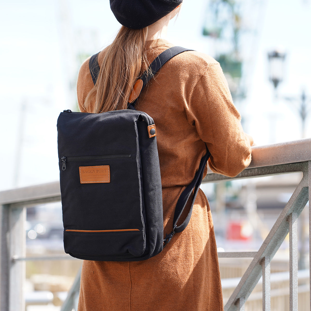 BLACK -Black- 2WAY Backpack & Body Bag YNM426