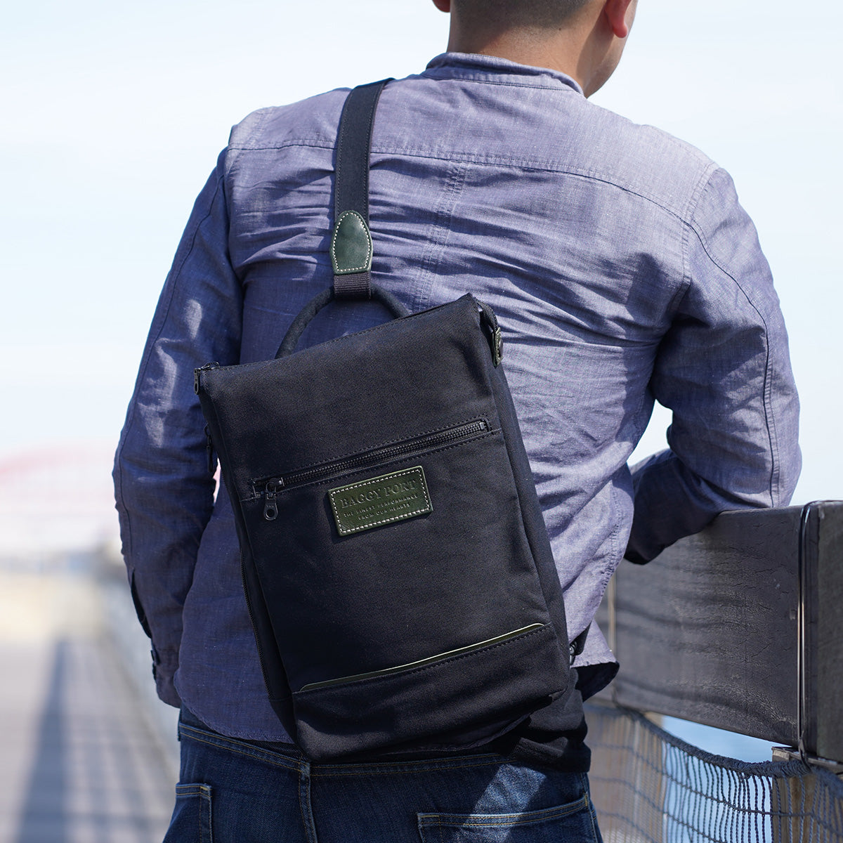BLACK -Black- 2WAY Backpack & Body Bag YNM426