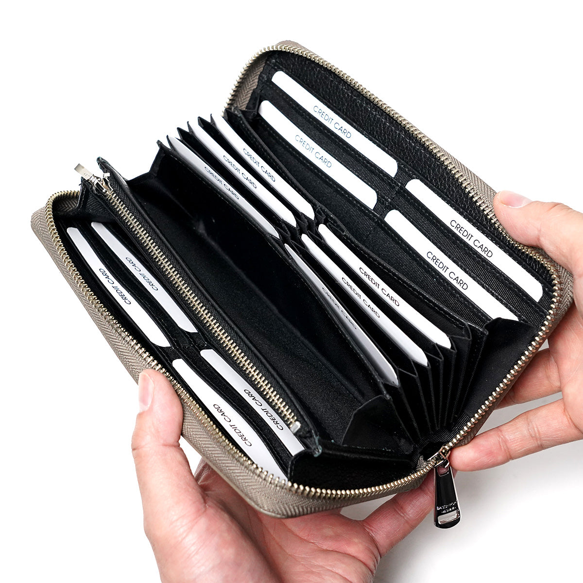 エンボスシュリンク ラウンドファスナー長財布 ZKM100