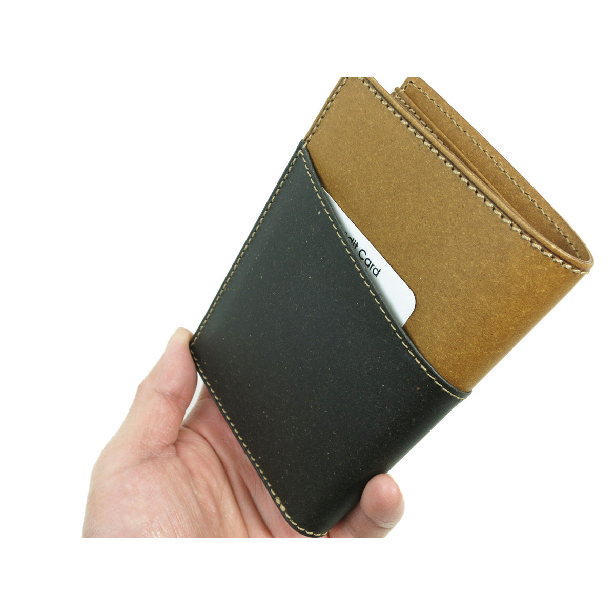 Recycled Leather Half Wallet ZKM602