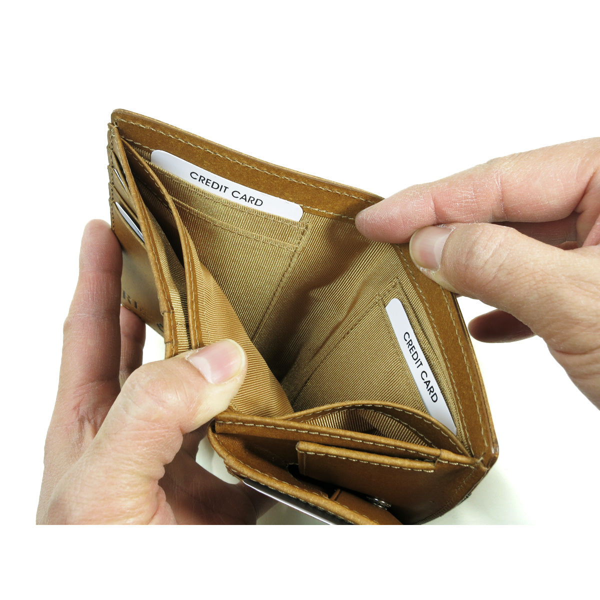 Recycled Leather Half Wallet ZKM602
