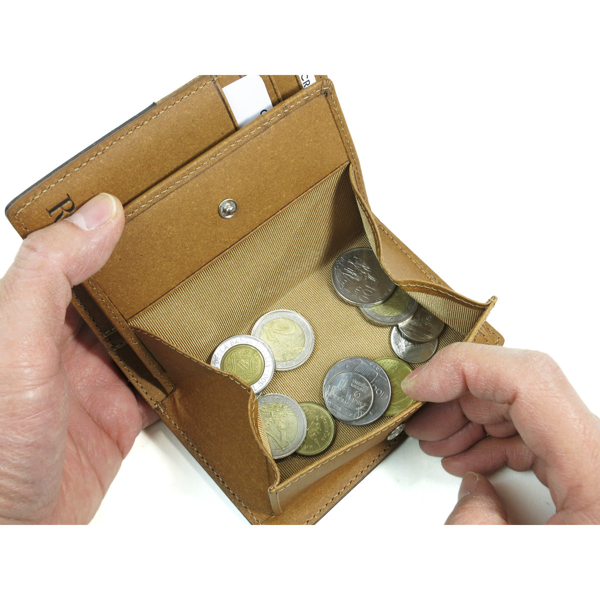 Recycled Leather Half Wallet ZKM602
