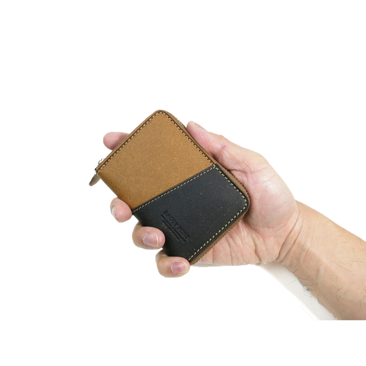 Recycled Leather Round Zipper Coin Purse ZKM604