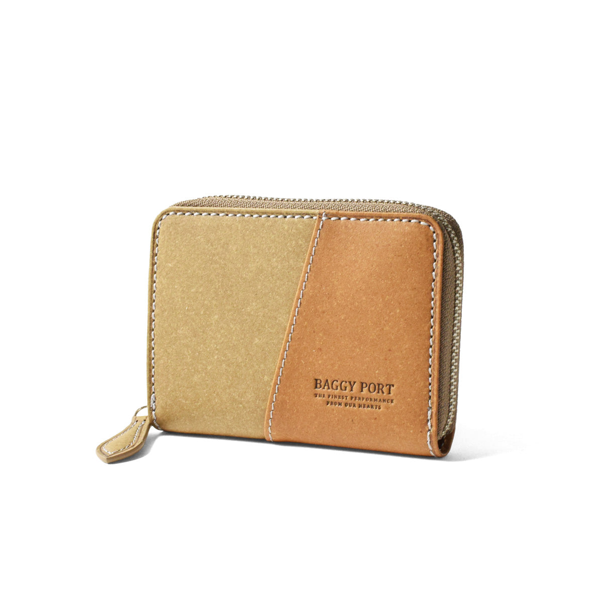 Recycled Leather Round Zipper Coin Purse ZKM604
