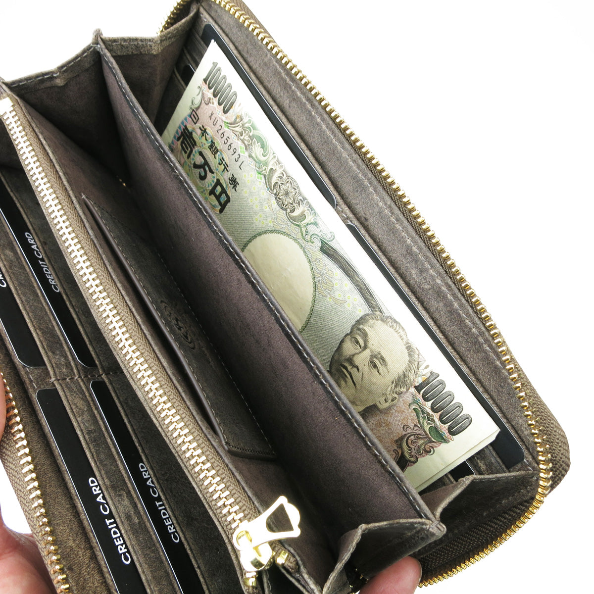 KUDU -Kudoo 皮革-圓形拉鍊長款皮夾 ZKM900