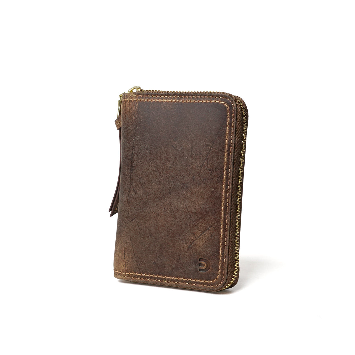 KUDU -Kudoo 皮革-圓形拉鍊半皮夾 ZKM901