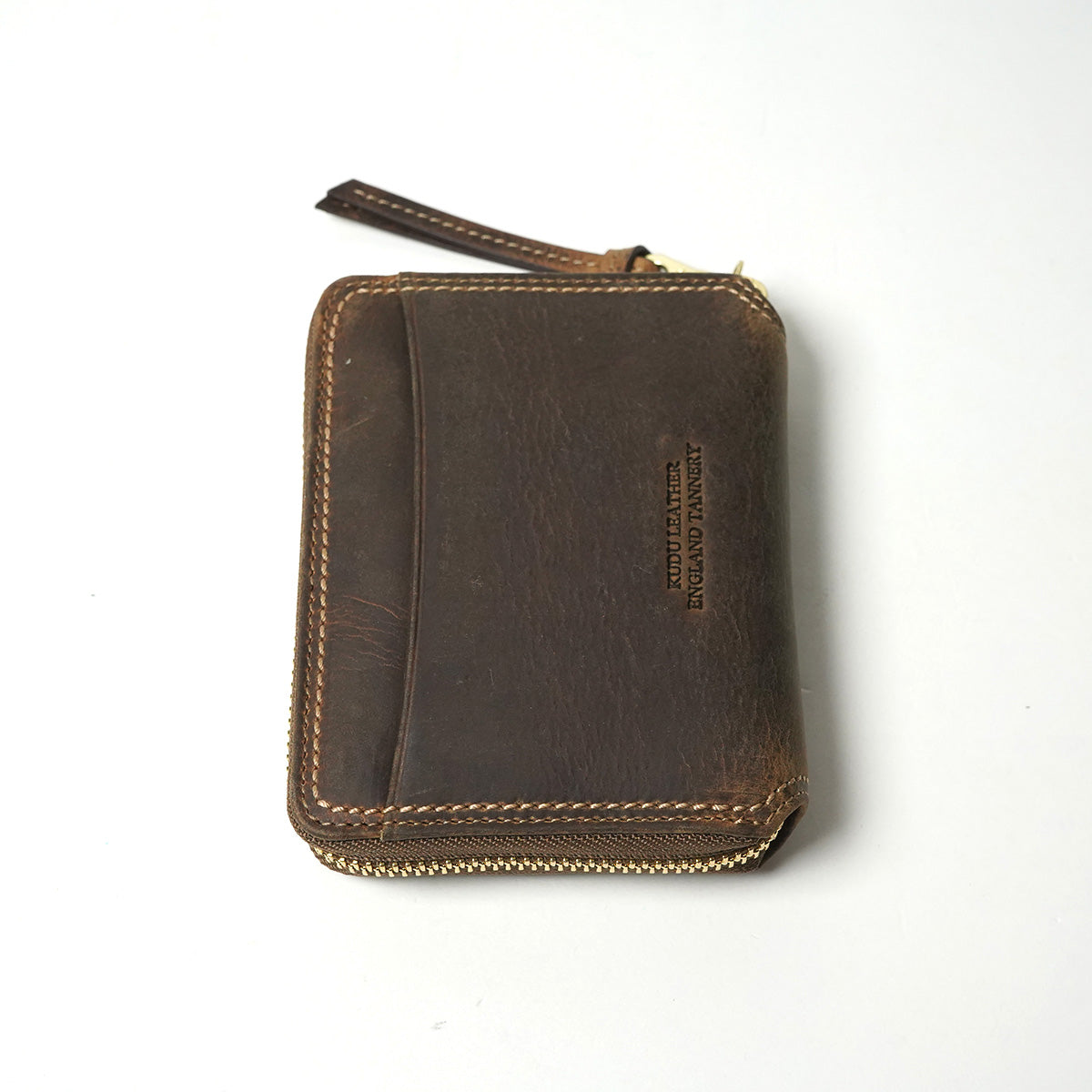 KUDU -Kudoo Leather- Round Zip Compact Wallet ZKM904