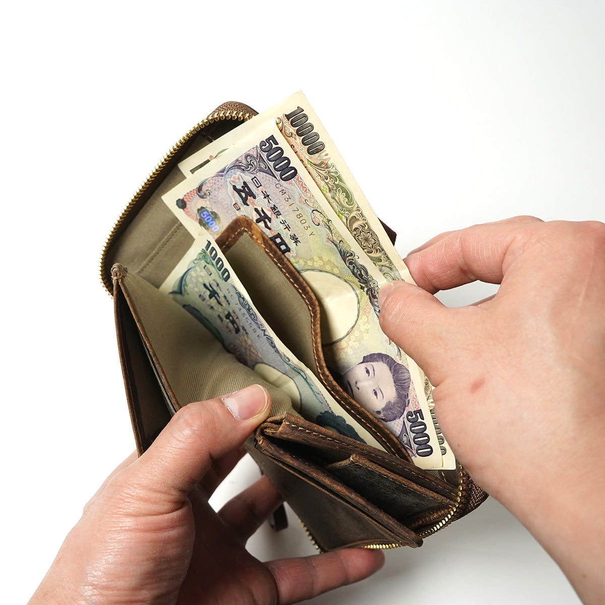 KUDU -Kudoo 皮革-圓形拉鍊緊湊型皮夾 ZKM904