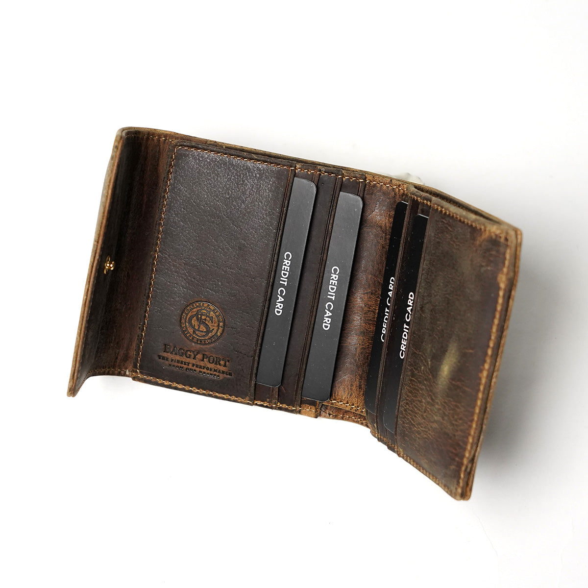 KUDU -Kudoo Leather- Compact Tri-fold Wallet ZKM906