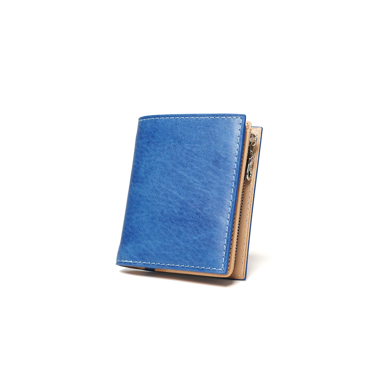 藍染め レザー コンパクトハーフ財布 ZYS082