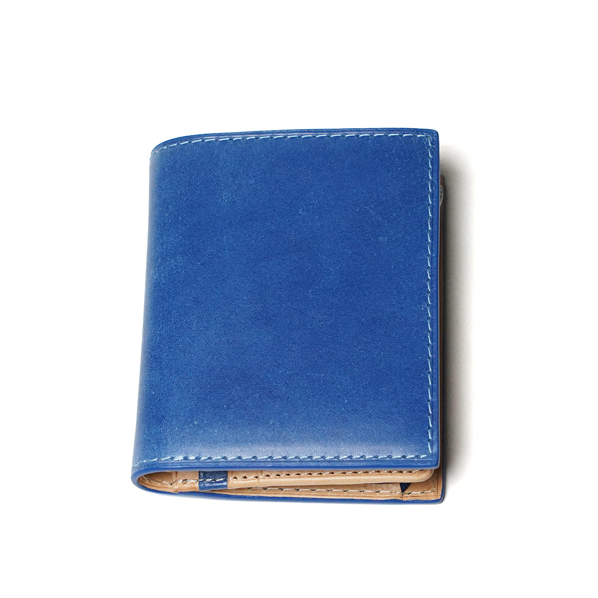 藍染め レザー コンパクトハーフ財布 ZYS082