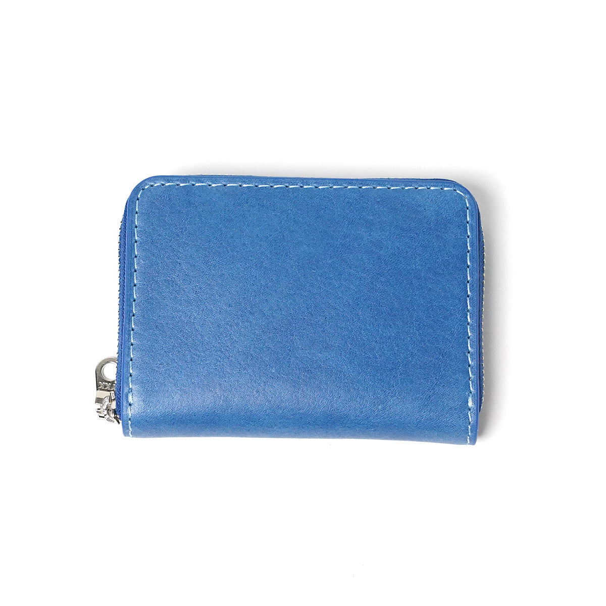 Indigo-dyed leather round zipper coin purse ZYS089
