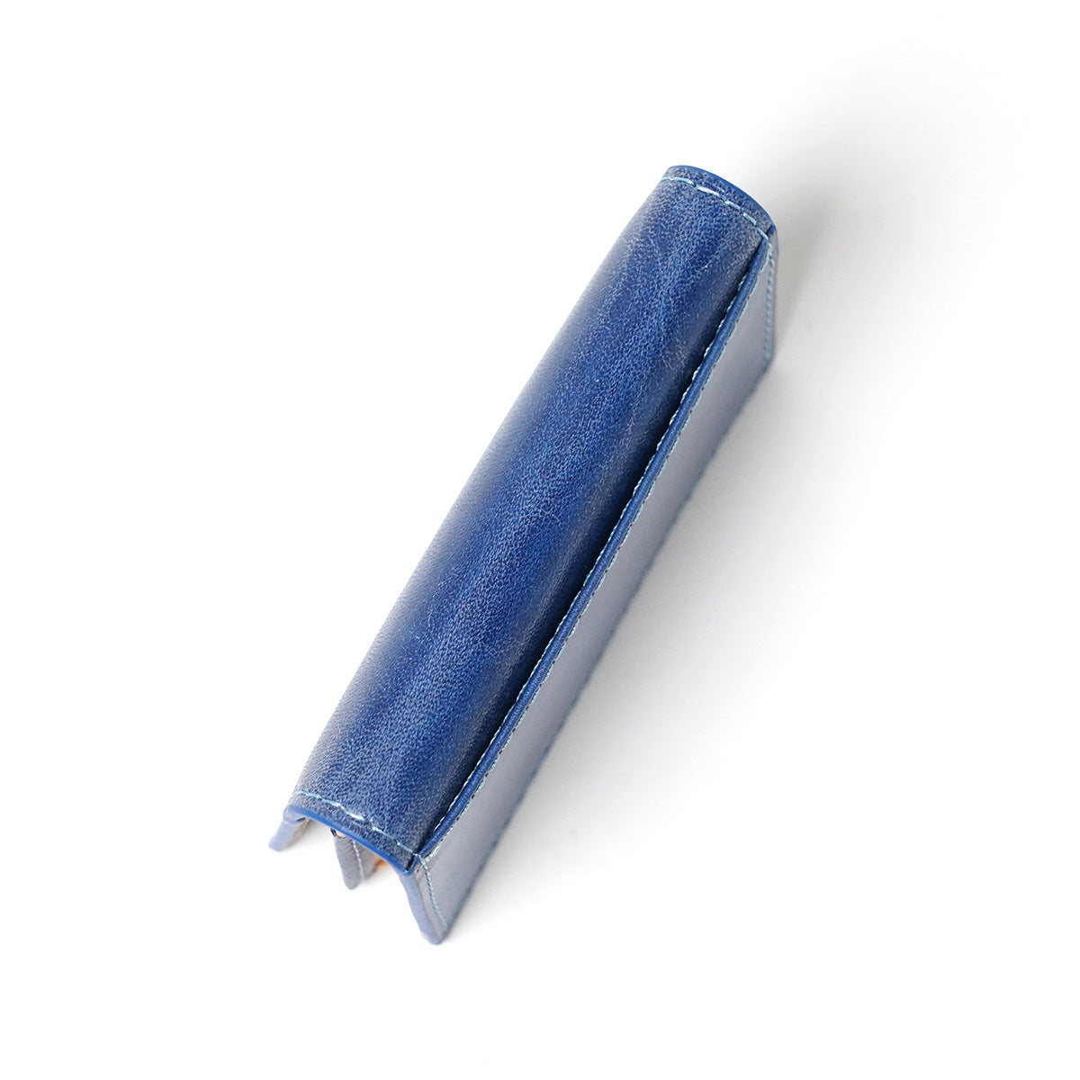 Indigo-dyed leather business card holder ZYS094