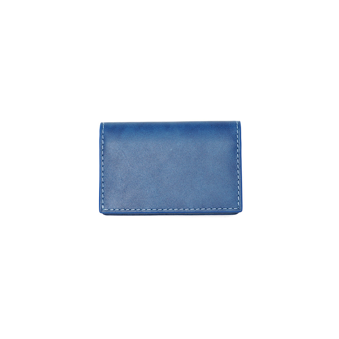 Indigo-dyed leather business card holder ZYS094
