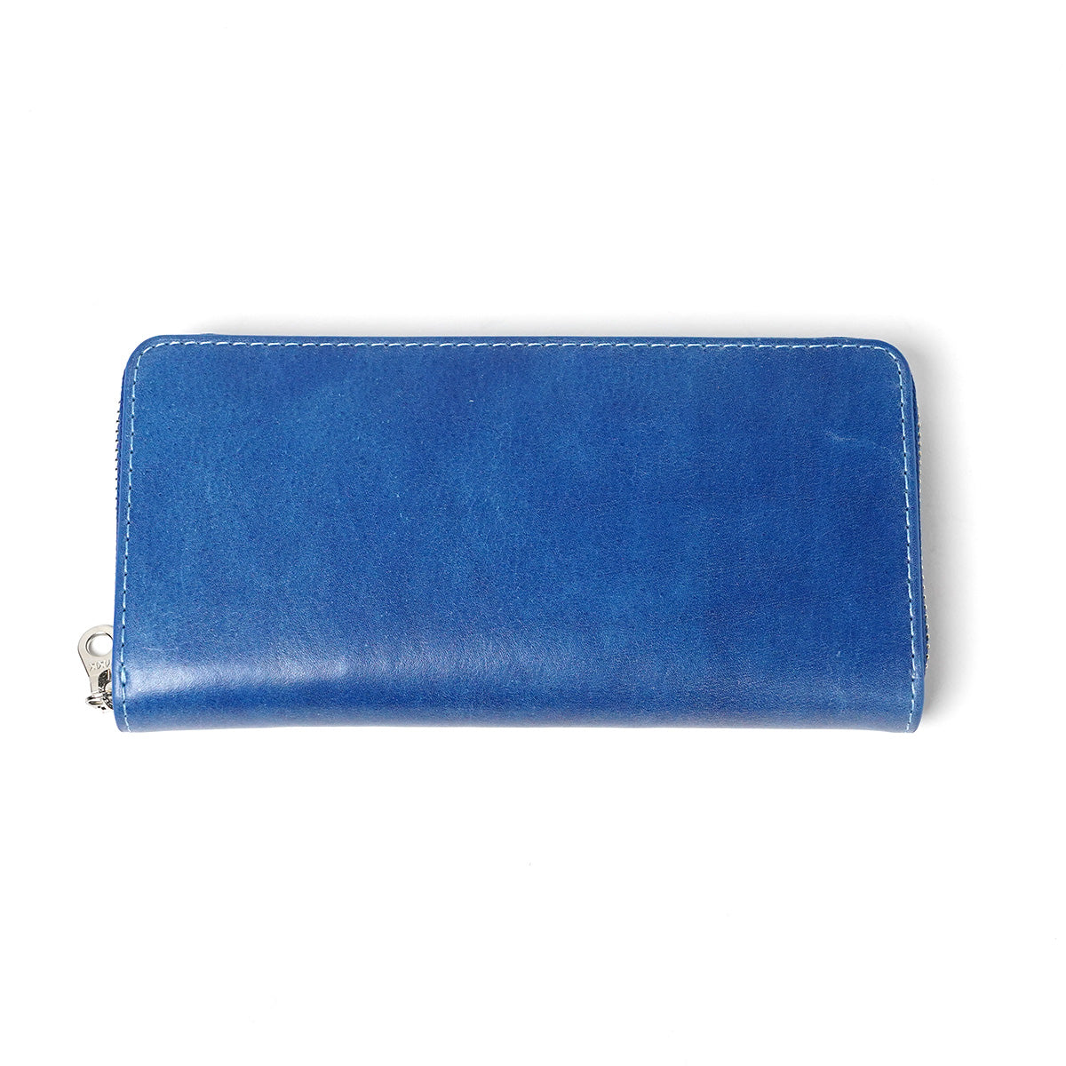 Indigo-dyed leather round zipper long wallet ZYS097