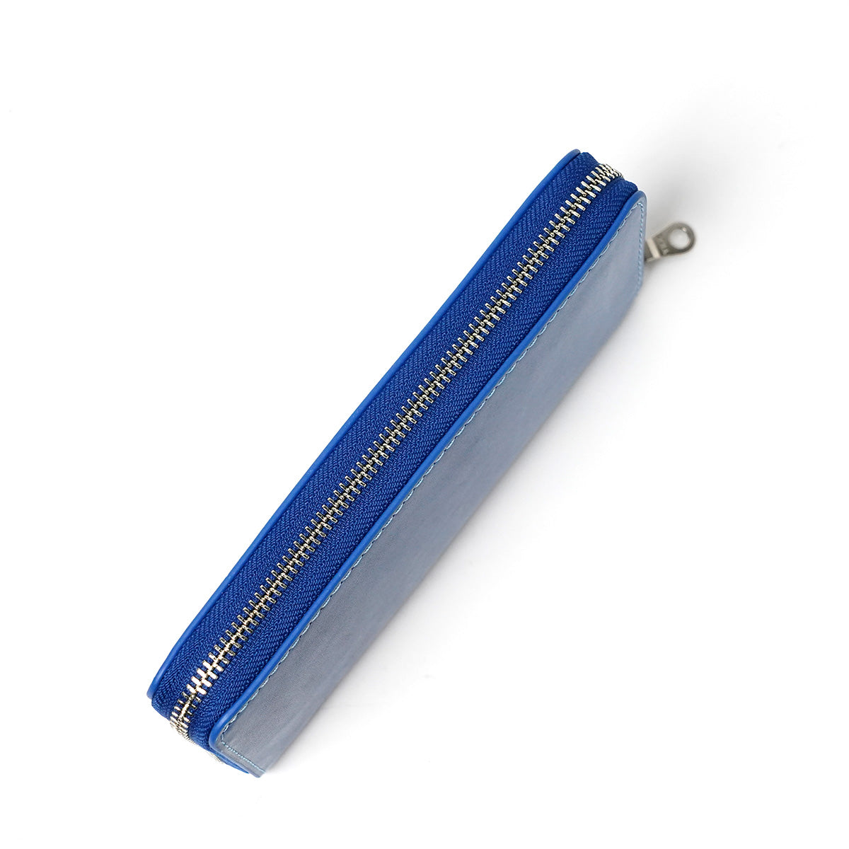 Indigo-dyed leather round zipper long wallet ZYS097