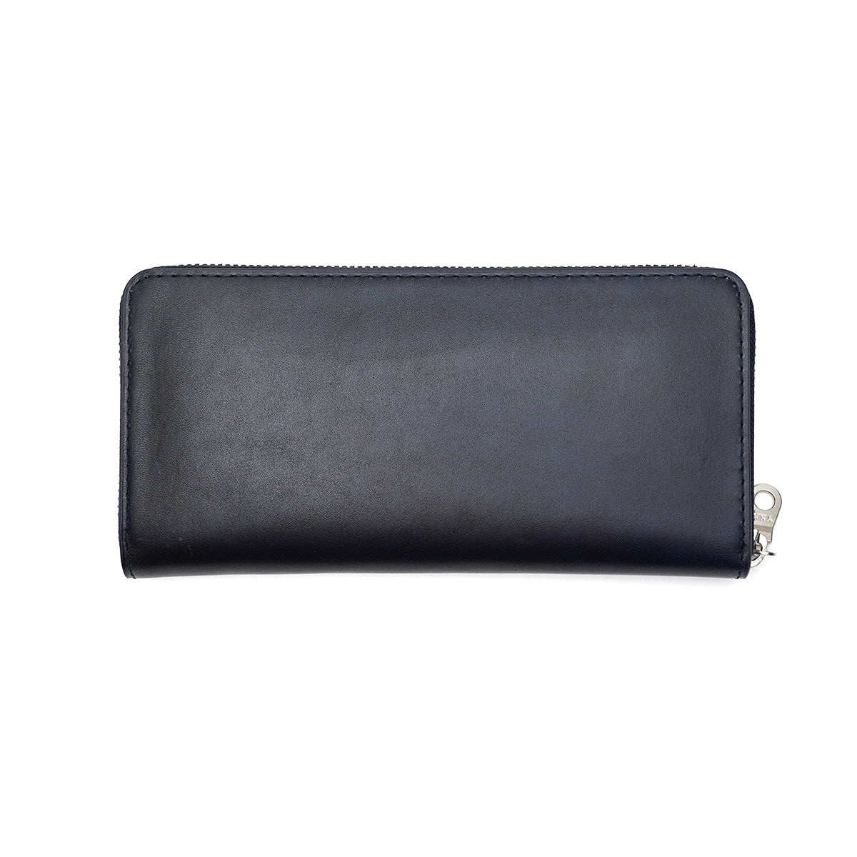 Indigo-dyed leather round zipper long wallet ZYS097