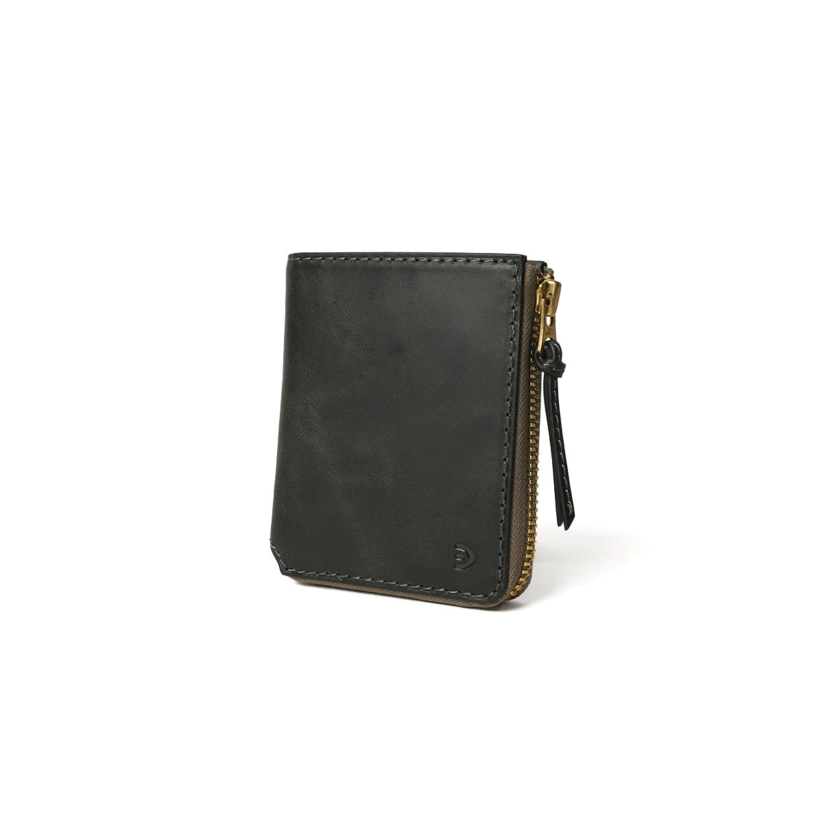 BLACK ON - L-shaped zipper compact half wallet ZYS1103