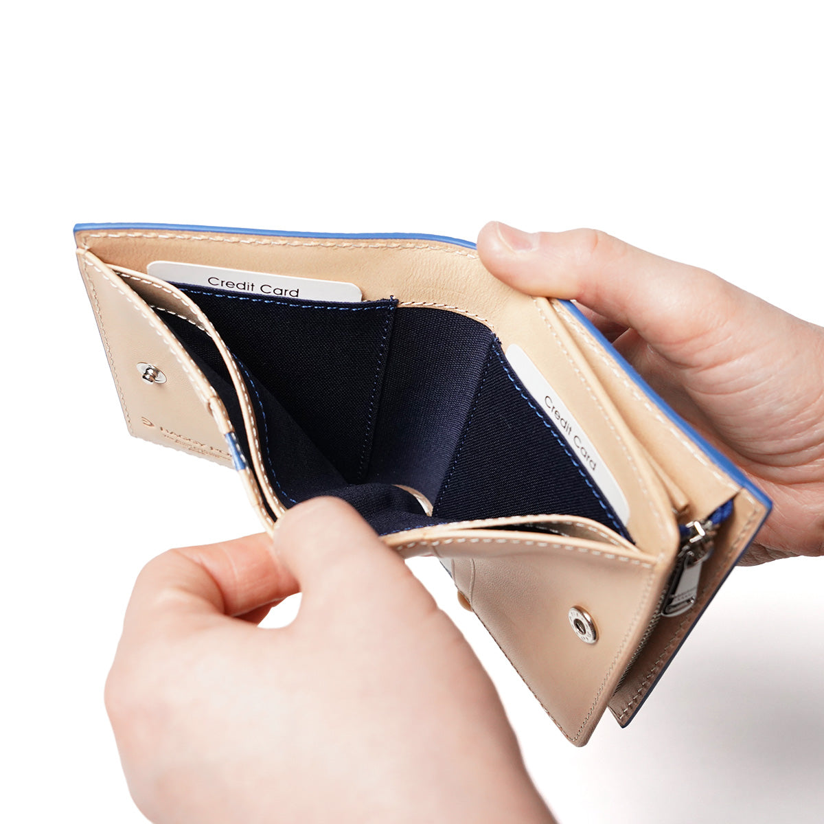 靛藍染色 x 佩斯利半錢包 ZYS196