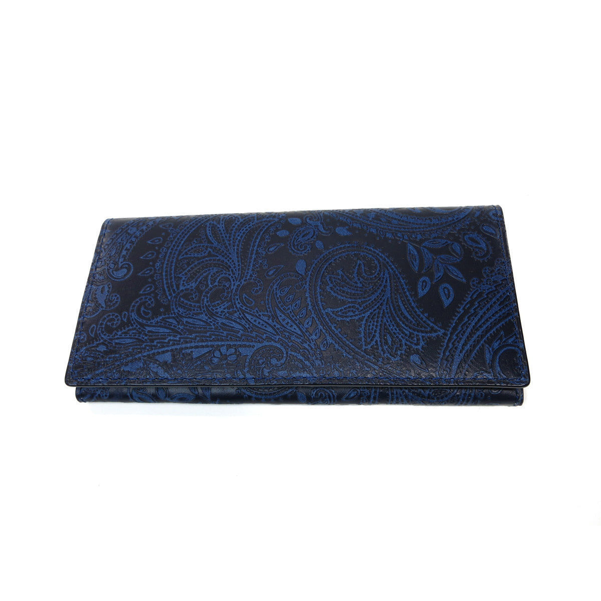 Indigo dye x Paisley long wallet ZYS190