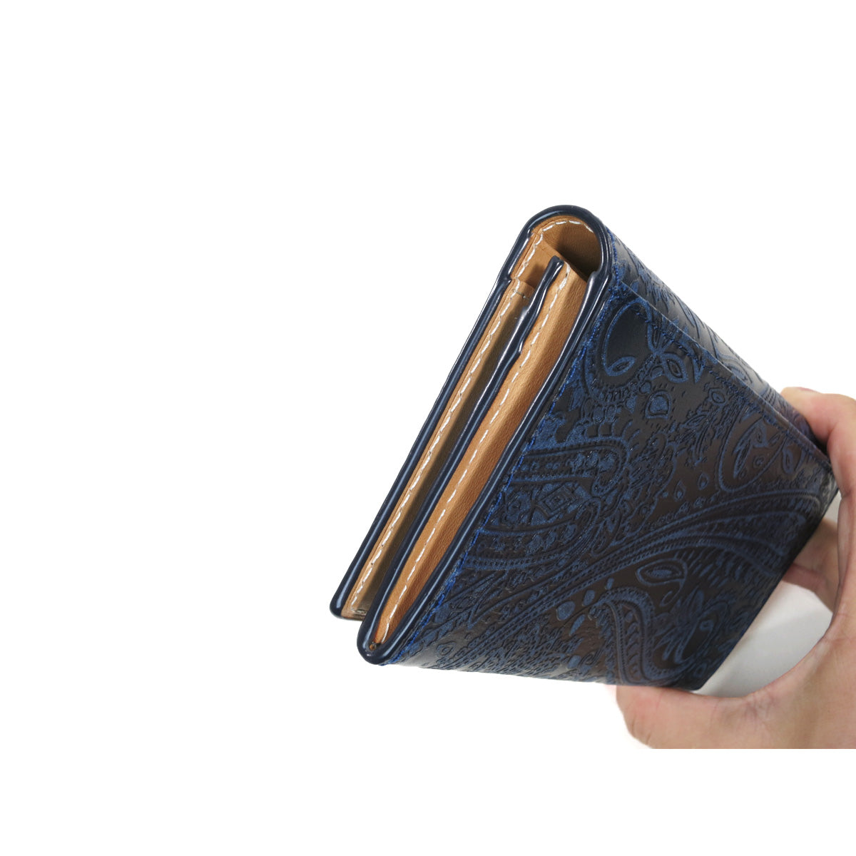 Indigo dye x Paisley long wallet ZYS190