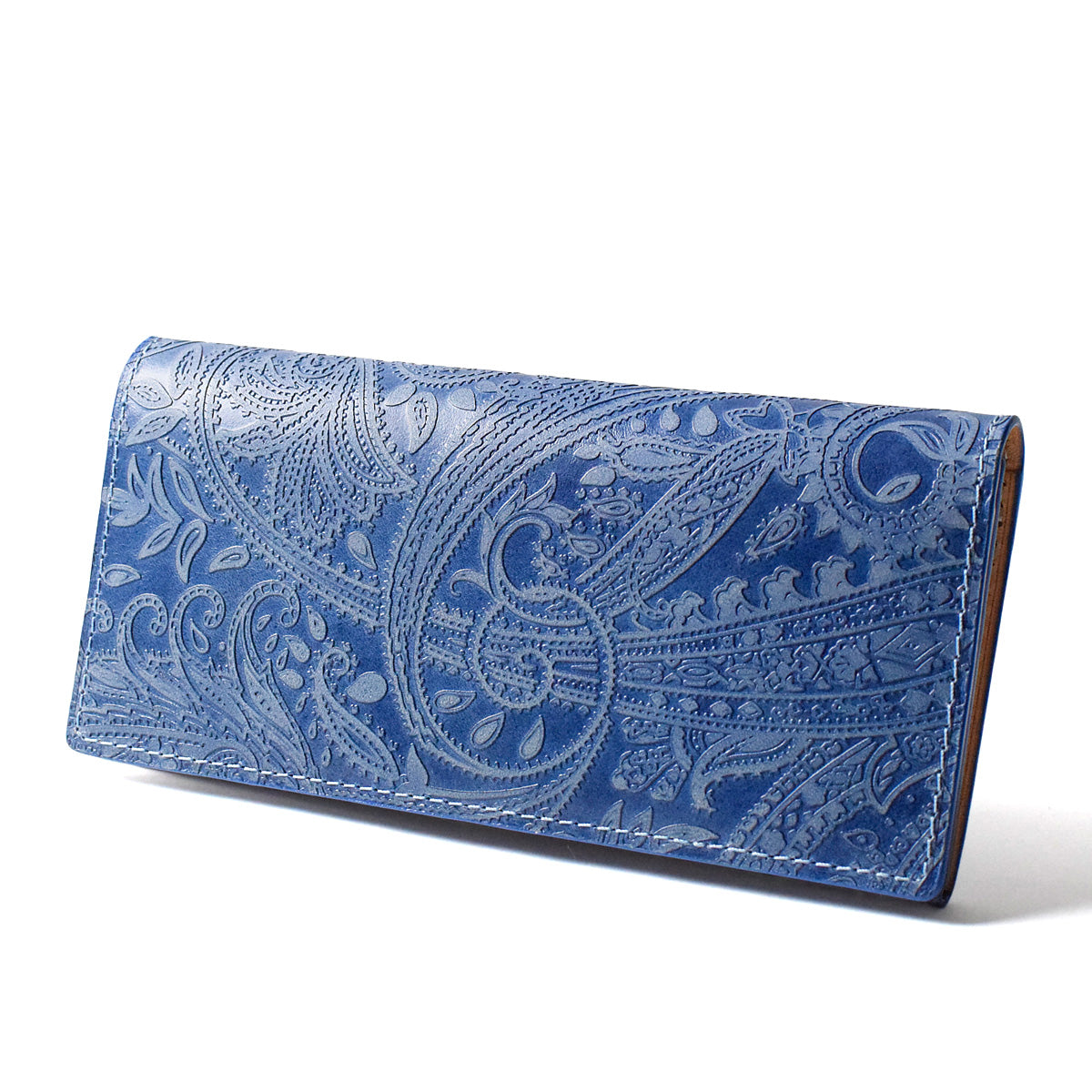 Indigo dye x Paisley long wallet ZYS190