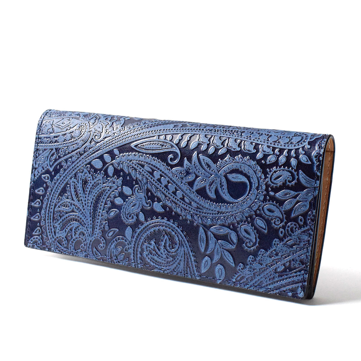 藍染め×ペイズリー 長財布 ZYS190