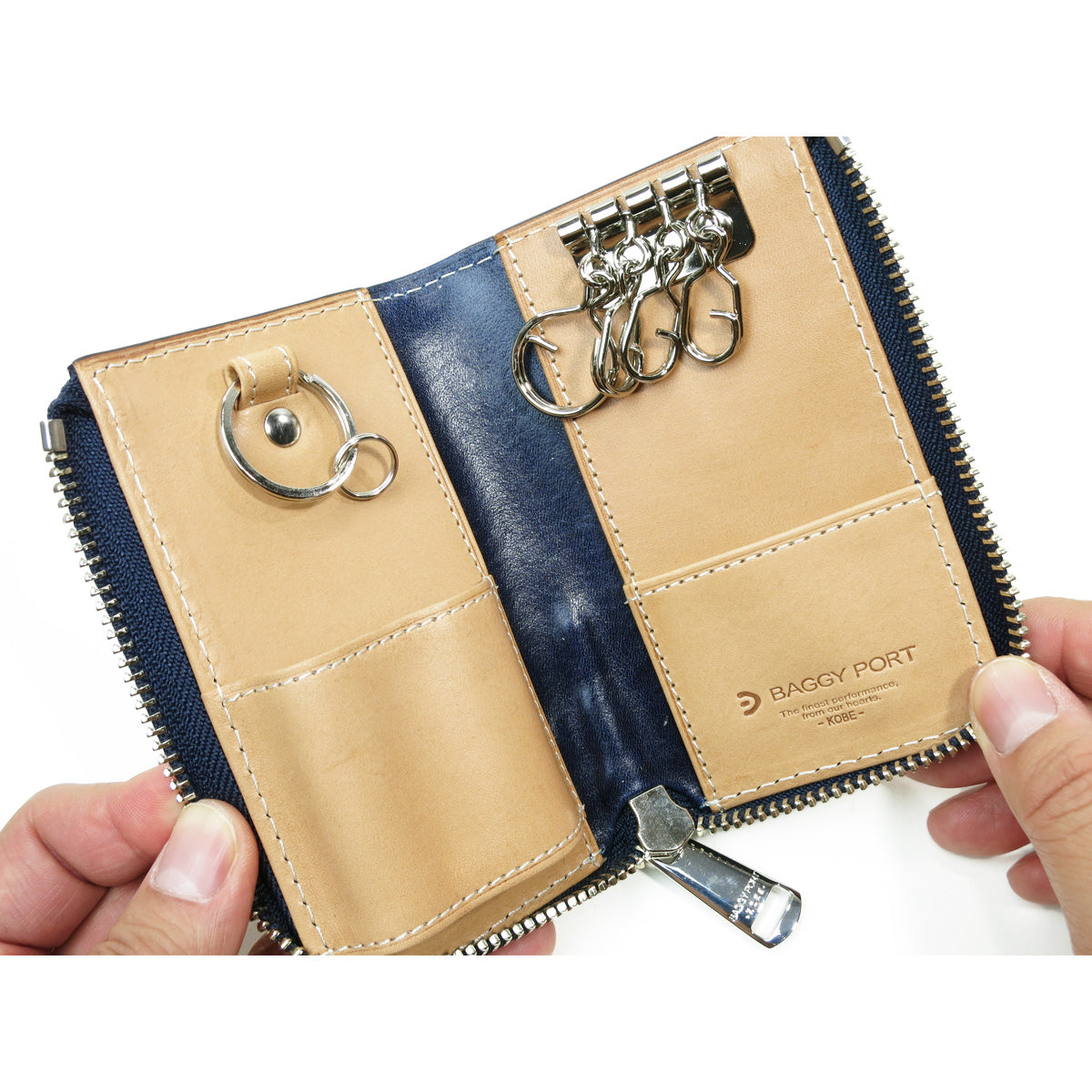 Indigo dye x Paisley key case ZYS193