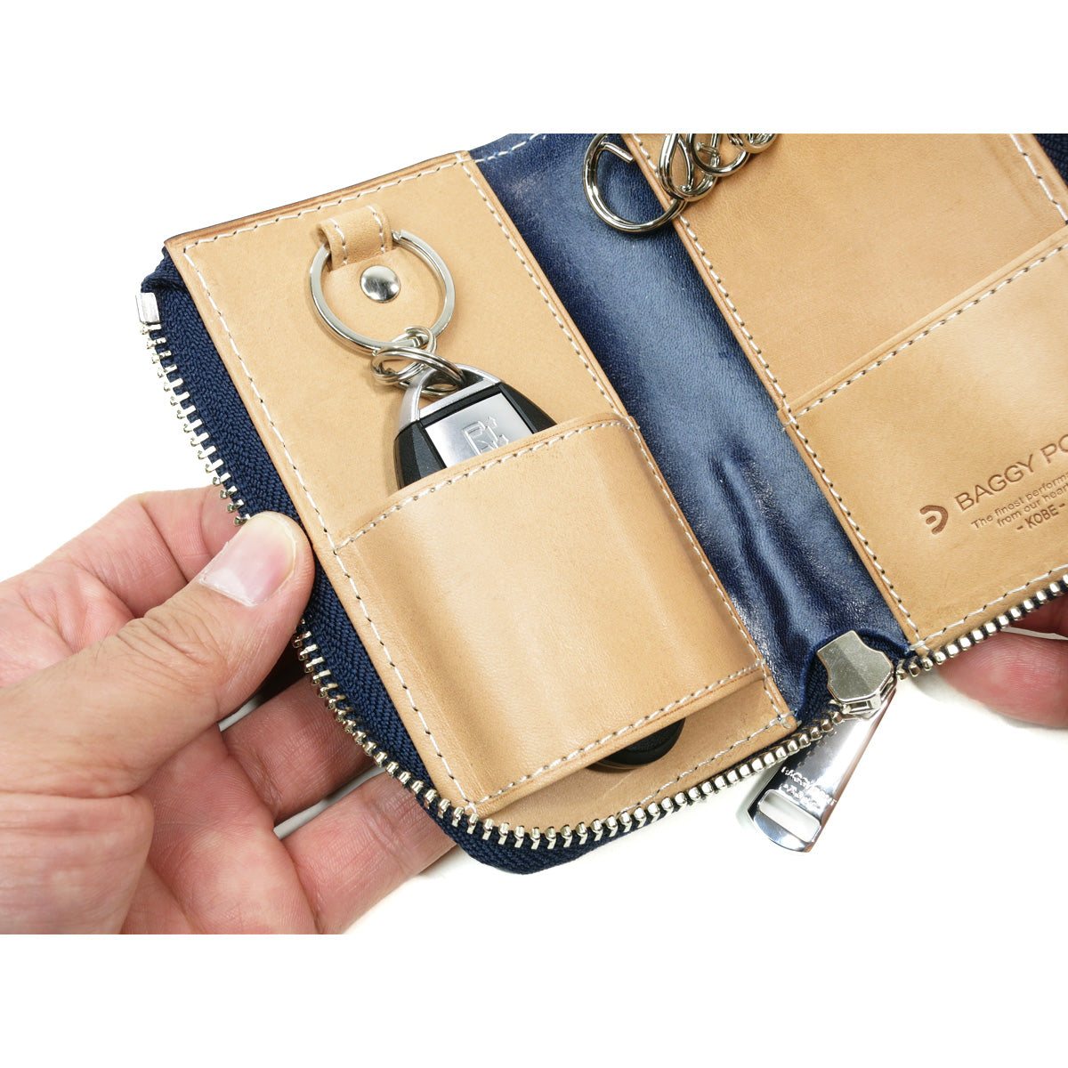 Indigo dye x Paisley key case ZYS193