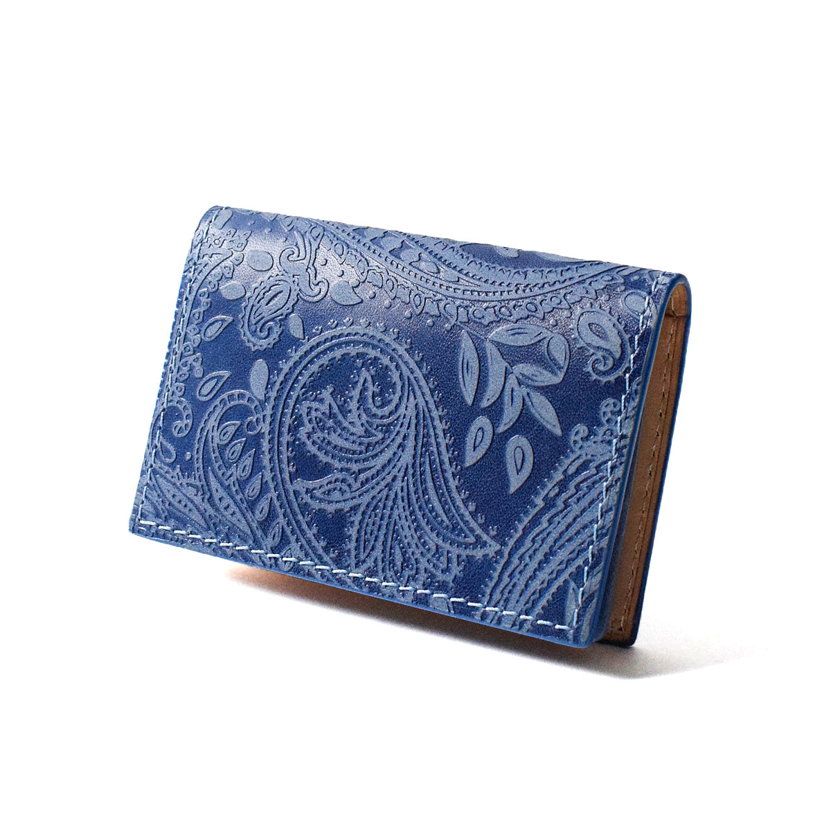 Indigo dyed x Paisley business card holder ZYS194