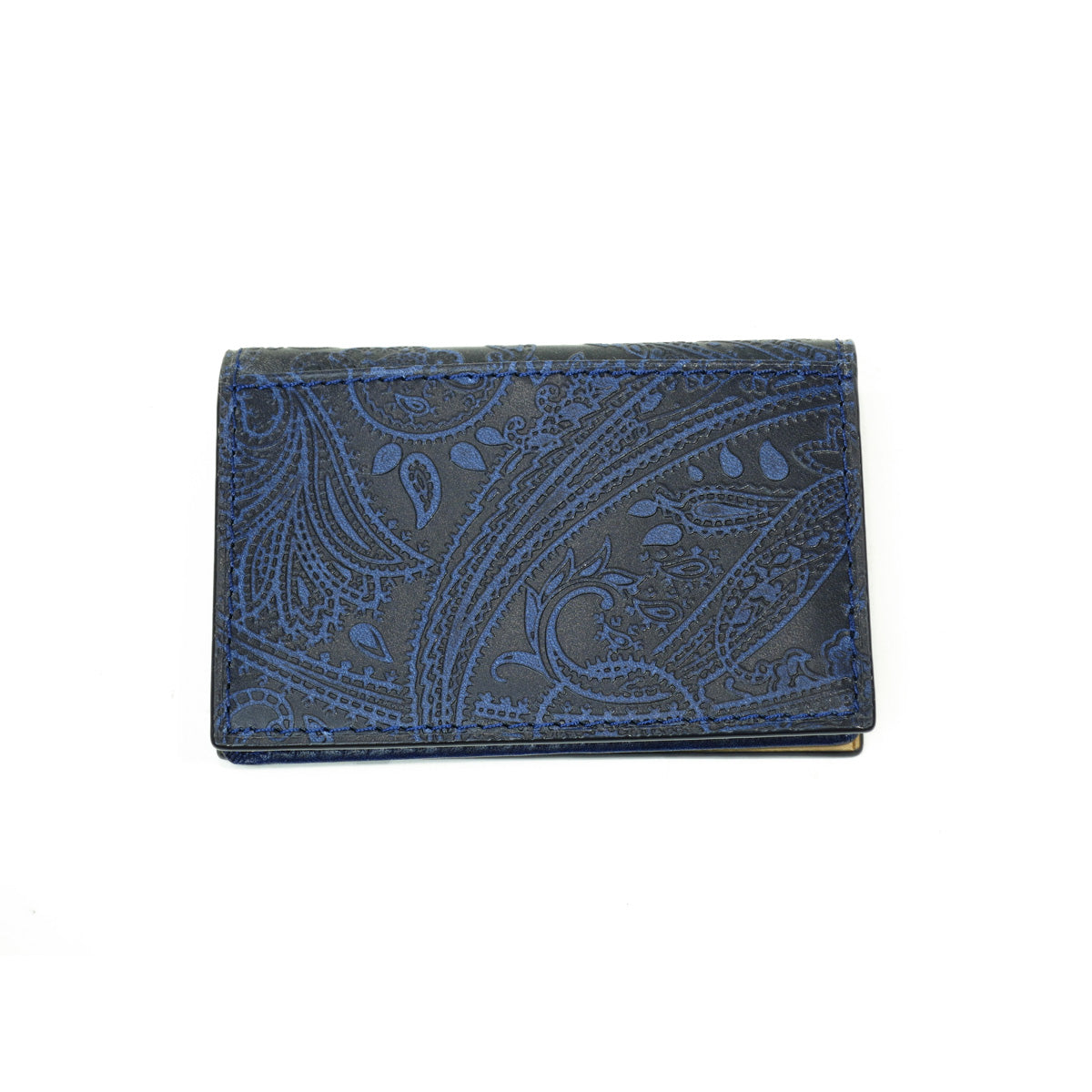 Indigo dyed x Paisley business card holder ZYS194