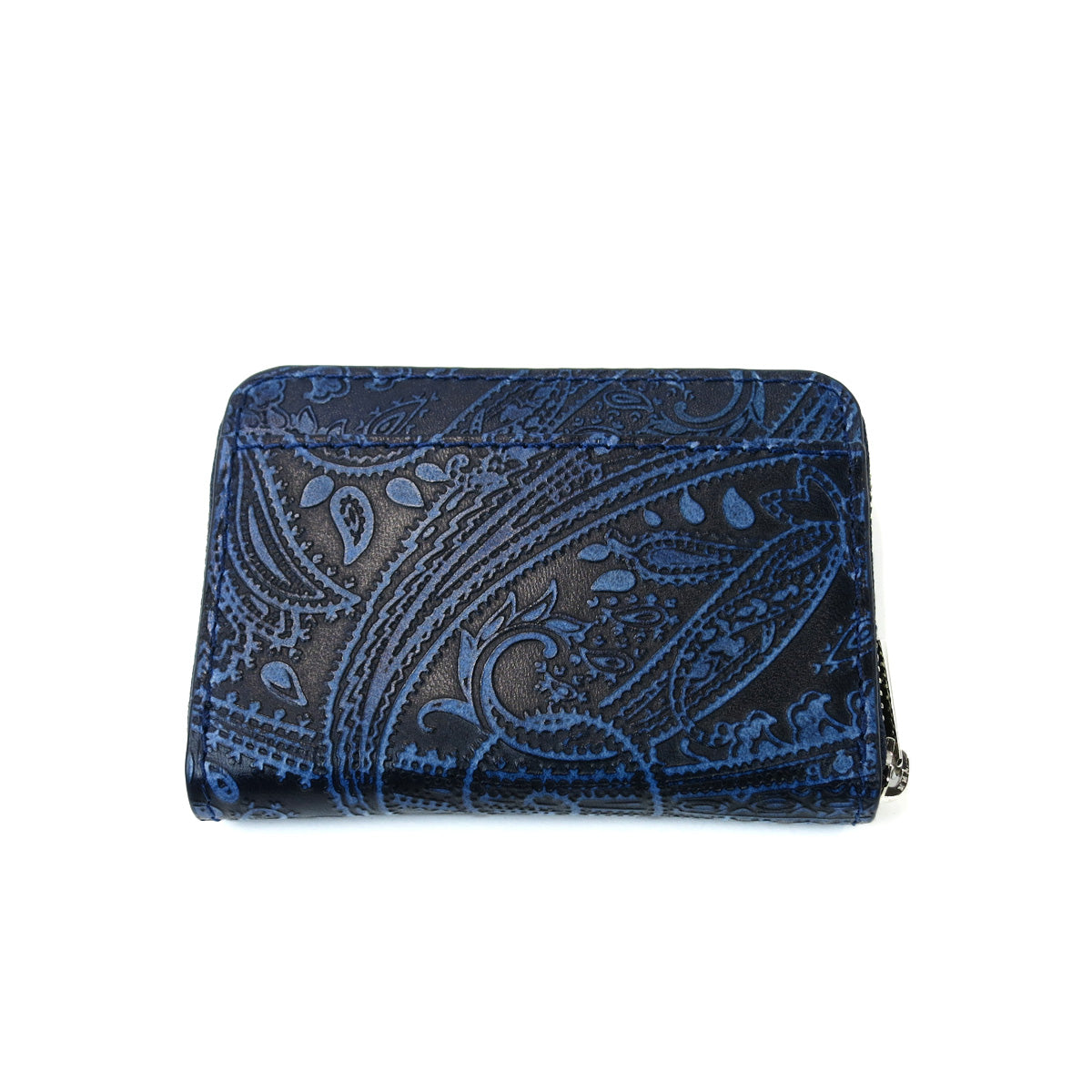 Indigo dye x Paisley round zipper coin purse ZYS199