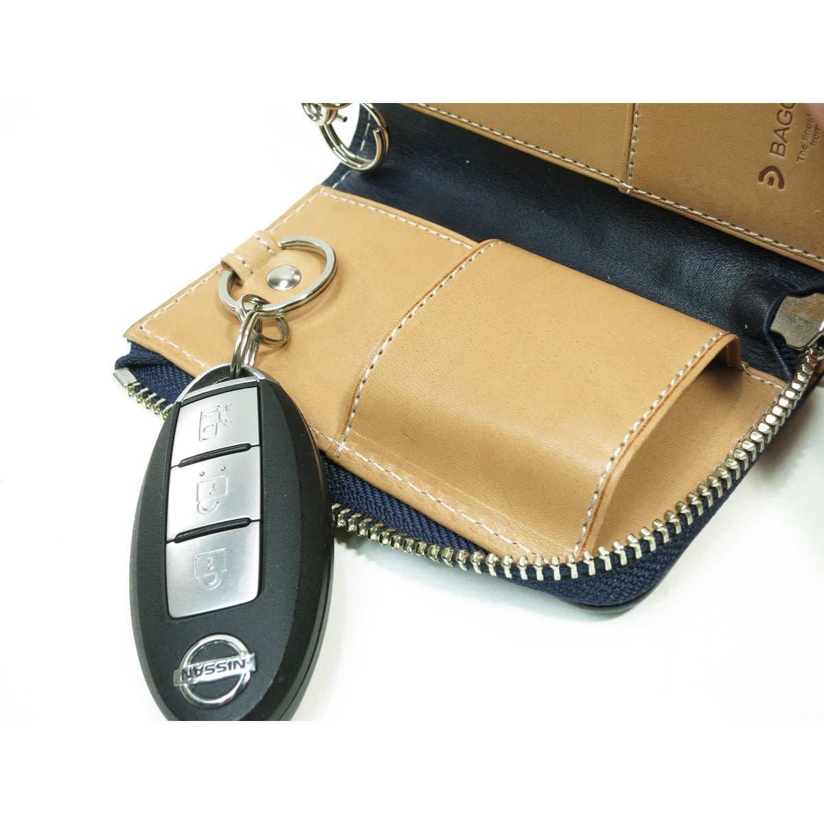 Indigo dyed x straight key case ZYS293