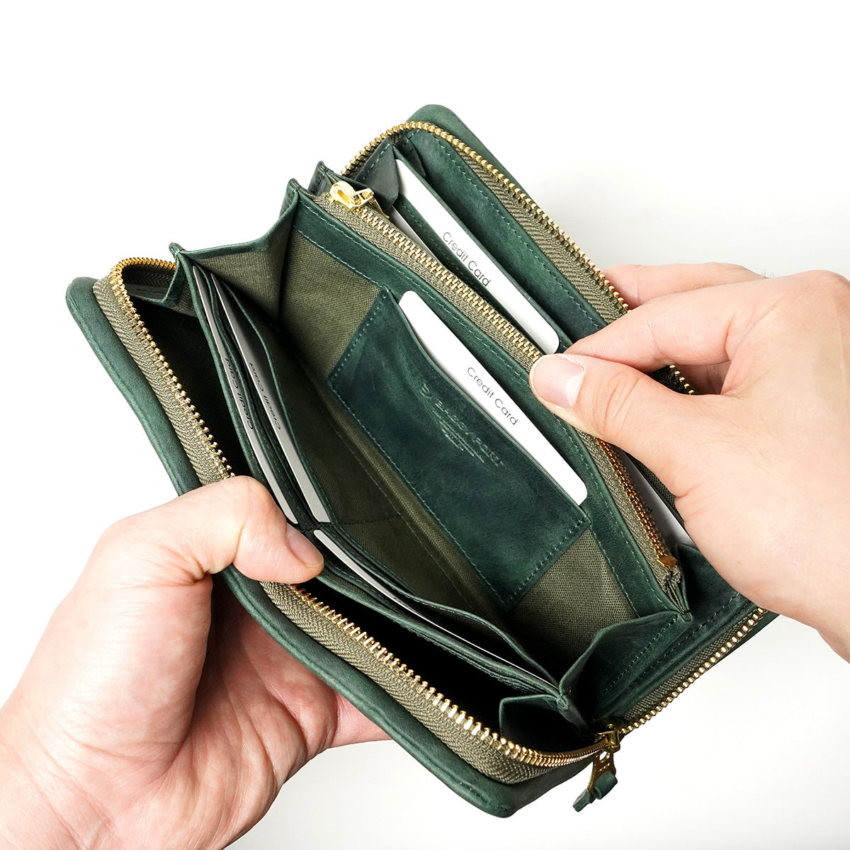 BUKU LEATHER - Round Zipper Long Wallet ZYS350