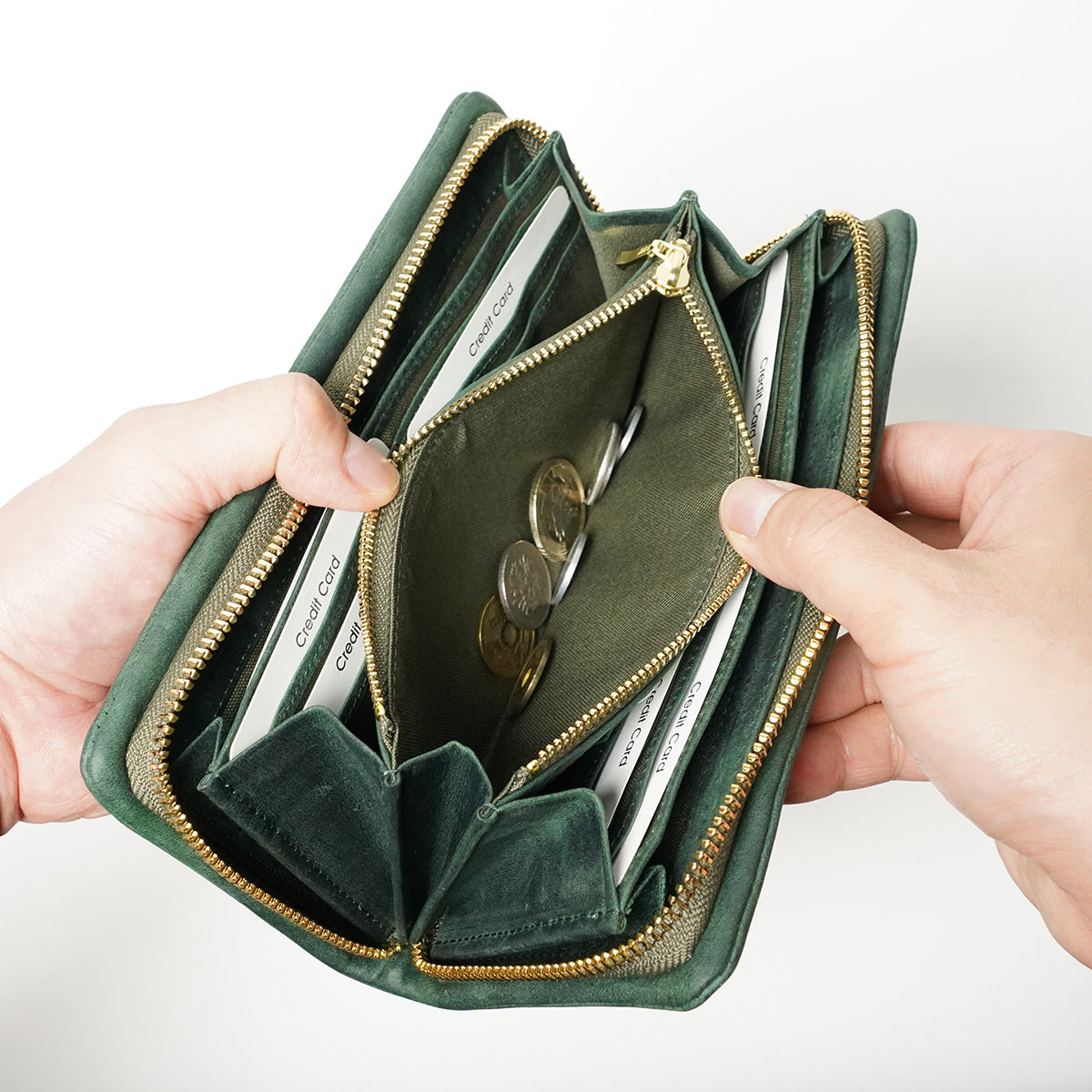 BUKU LEATHER - Round Zipper Long Wallet ZYS350