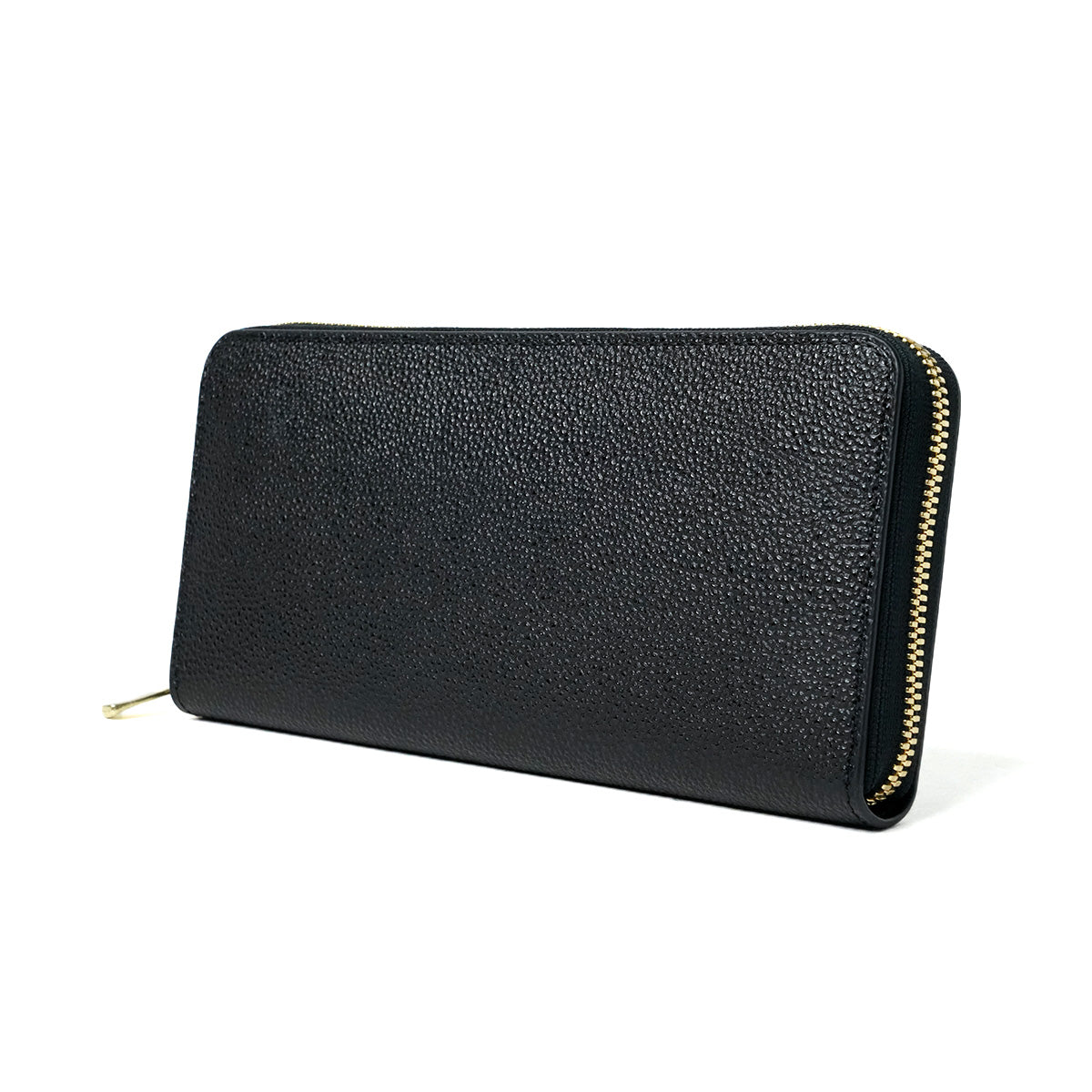 Himeji Kurozan Leather Round Zipper Long Wallet ZYS390