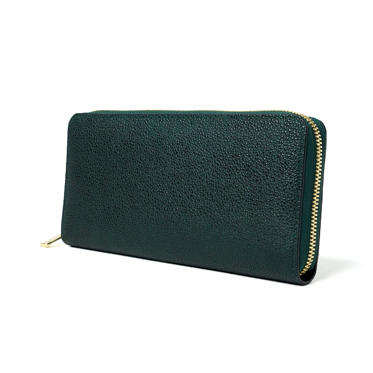 Himeji Kurozan Leather Round Zipper Long Wallet ZYS390