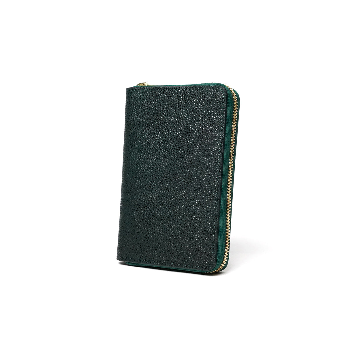 Himeji Kurozan Leather Round Zipper Half Wallet ZYS391
