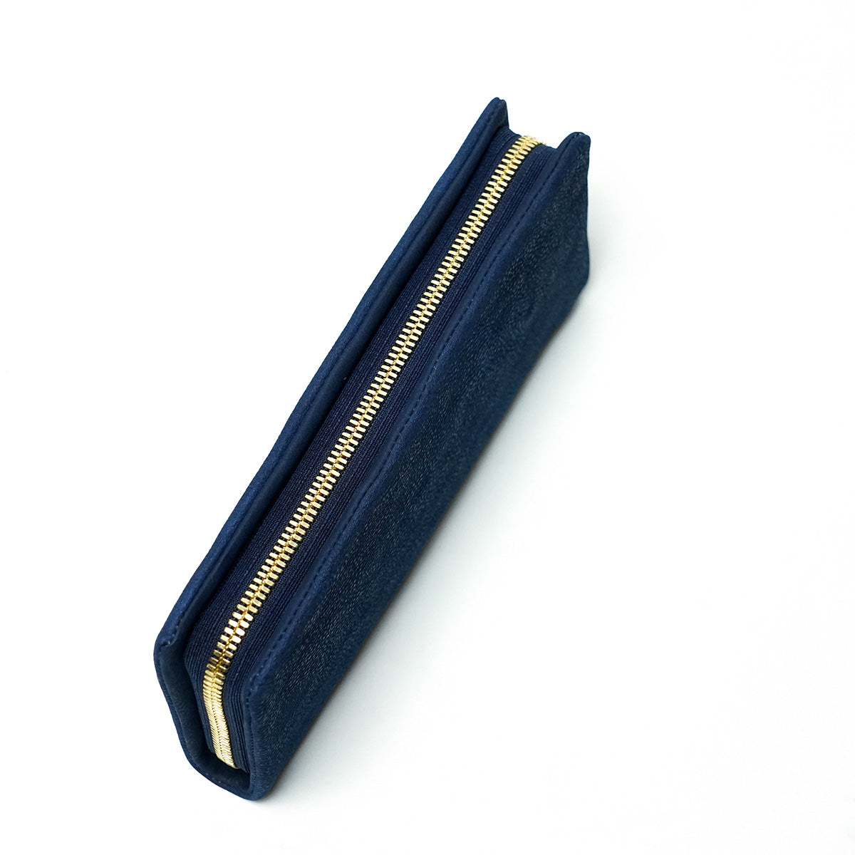 Indigo-dyed nubuck round zipper long wallet ZYS490