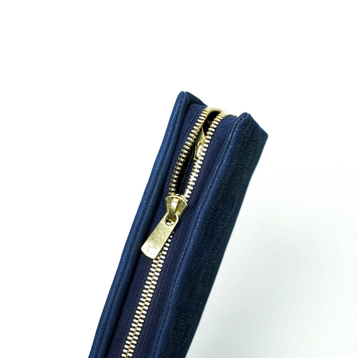 Indigo-dyed nubuck round zipper long wallet ZYS490